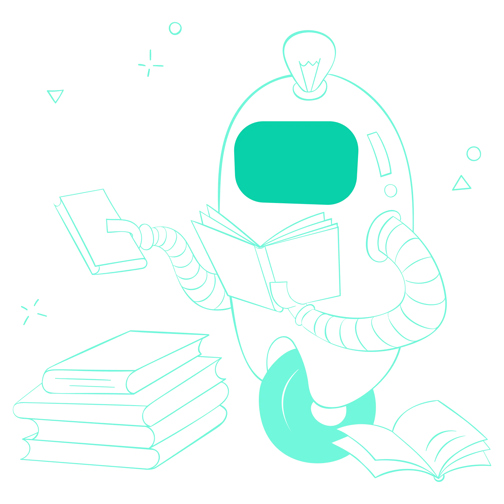 AI Learning Robot with Books